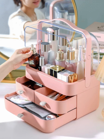 Multi-Functional Acrylic Cosmetic Organizer with Multiple Drawers – Elegant Storage Solution for Makeup, Skincare Products, and Beauty Accessories - Random Color - Image 18