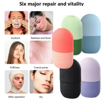 Ice Roller Facial Massage | Silicone Cleansing Ice Lattice | Ice Cube Roller With Scrub – Random Color - Image 2