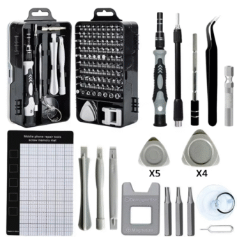 115-in-1 Precision Magnetic Screwdriver Set – Stainless Steel Flat Head Repair Tool Kit for Phones, Computers, Laptops, Watches, Eyeglasses, and Other Electronics - Tool Kit - Image 6