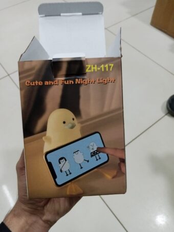 Duck Night Light, LED Squishy Duck Lamp,Cute Silicone Dimmable Nursery Nightlight,Rechargeable Bedside Touch Lamp - Image 6