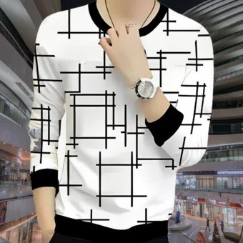 Long life Genuine full sleeves T shirt For Boys | Stay Stylish with a Black Lining Printed Zipper Jacket - Image 7
