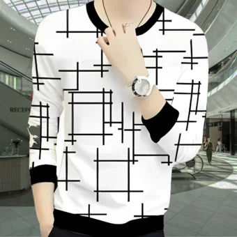 Long life Genuine full sleeves T shirt For Boys | Stay Stylish with a Black Lining Printed Zipper Jacket - Image 6