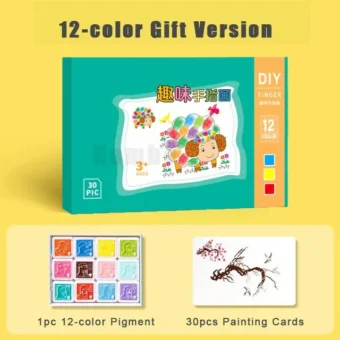 Finger Paintings for Kids | Children's Books |  Art Painting Supplies Gift,30 Sheets 12 Assorted Colors