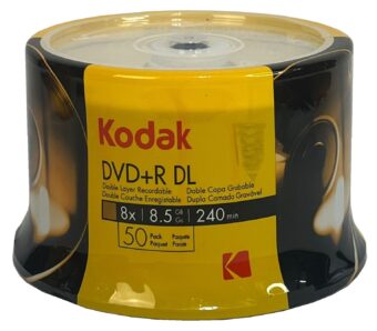 Kodak, DVD+R DL Blank Discs, Pack of 50-DiscsKodak, DVD+R DL Blank Discs | Kodak Dual Layer DVD+R 8.5GB 8X – High Capacity Record-able Disc - Image 8