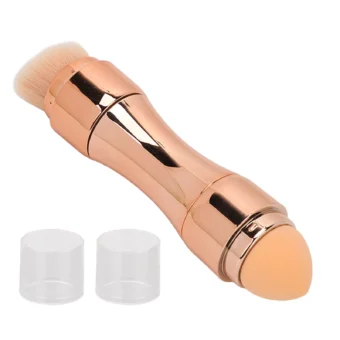 Max Factor x 4 in 1 makeup brush  Set Portable Mini Travel Makeup Brushes Makeup Brush Mini 4 in 1 Kit for Travel Cosmetic Applicator Foundation Sponges Brushes Concealer Professional Make Up Tools (random color) - Image 6