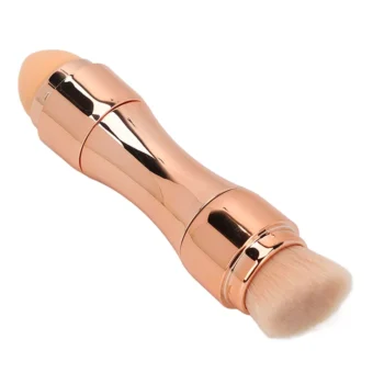 Max Factor x 4 in 1 makeup brush  Set Portable Mini Travel Makeup Brushes Makeup Brush Mini 4 in 1 Kit for Travel Cosmetic Applicator Foundation Sponges Brushes Concealer Professional Make Up Tools (random color) - Image 7