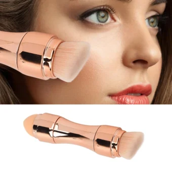 Max Factor x 4 in 1 makeup brush  Set Portable Mini Travel Makeup Brushes Makeup Brush Mini 4 in 1 Kit for Travel Cosmetic Applicator Foundation Sponges Brushes Concealer Professional Make Up Tools (random color) - Image 11