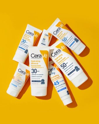 CeraVe Hydrating Mineral Sunscreen SPF 100 ml - CeraVe Hydrating Sun Block | Best Skin Care Sunscreen - Original - Image 4