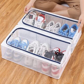Transparent Storage Shoe Box Steel Structure Free Installation Shoe Cabinet to Prevent air Moisture Protection Shoes Clothing Toys Storage Box - Image 6