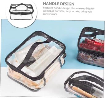Clear Travel Makeup Bag – Waterproof, Portable, and Stylish Organizer for Cosmetics & Toiletries - Transparent Clear Cosmetic Bag, Portable Toiletry Bag, Zipper Organizer, Transparent Travel Makeup Pouch - Random Color - Image 5