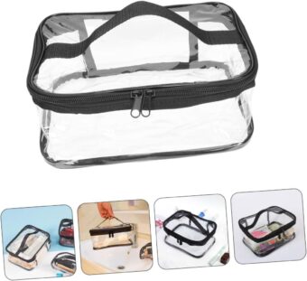 Clear Travel Makeup Bag – Waterproof, Portable, and Stylish Organizer for Cosmetics & Toiletries - Transparent Clear Cosmetic Bag, Portable Toiletry Bag, Zipper Organizer, Transparent Travel Makeup Pouch - Random Color - Image 7