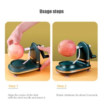 Manual Fruit Peeler | Multifunctional Peeler Household Peeling Machine | Manually Rotating Multifunctional Hand-Operated Fruit Peeler (Random color) - Image 4