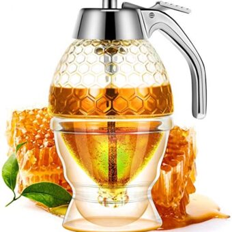 Honey Dispenser Juice Syrup Pot Jar For Storage | Easy-Pour Honey & Syrup Dispenser Jar 200ml