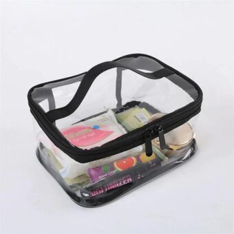 Clear Travel Makeup Bag – Waterproof, Portable, and Stylish Organizer for Cosmetics & Toiletries - Transparent Clear Cosmetic Bag, Portable Toiletry Bag, Zipper Organizer, Transparent Travel Makeup Pouch - Random Color - Image 14