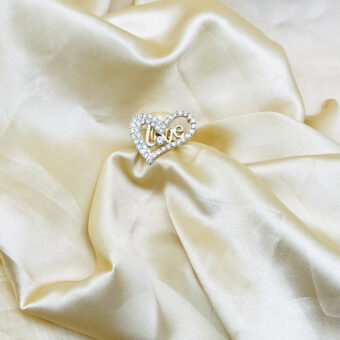 1 Piece Imported Radiant Love Heart Crystal Ring - Shimmer with Elegance | Luxurious Design Ring | Adjustable Ring | Ring For Girls & Women