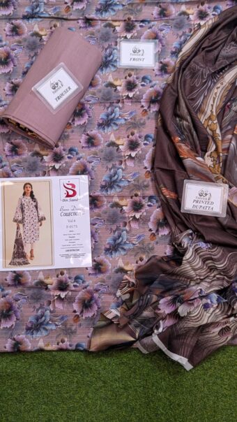 ✨ BINSAEED❤️  Bana Dora 3piece Unstitched Suit SUMMAER LAWN COLLECTION - Image 2