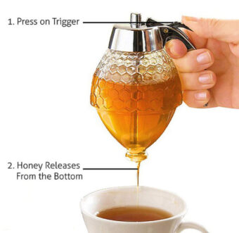 Honey Dispenser Juice Syrup Pot Jar For Storage | Easy-Pour Honey & Syrup Dispenser Jar 200ml - Image 6