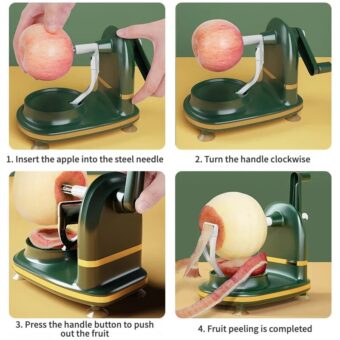 Manual Fruit Peeler | Multifunctional Peeler Household Peeling Machine | Manually Rotating Multifunctional Hand-Operated Fruit Peeler (Random color) - Image 6