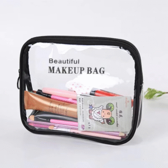 Clear Travel Makeup Bag – Waterproof, Portable, and Stylish Organizer for Cosmetics & Toiletries - Transparent Clear Cosmetic Bag, Portable Toiletry Bag, Zipper Organizer, Transparent Travel Makeup Pouch - Random Color - Image 9