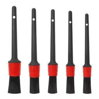 5 pcs Car Detailing Brushes Set | Car Cleaning Brush | Car Interior Cleaning Brush for Exterior,Leather, Air Vents & Emblems | Different Sizes with Hanging Holder Option - Image 10