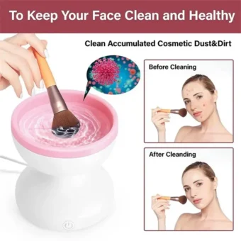 Electric Makeup Brush Cleaner Machine Gentle And Efficient Cleaning USB Powered Electric Scrubber Makeup Supply