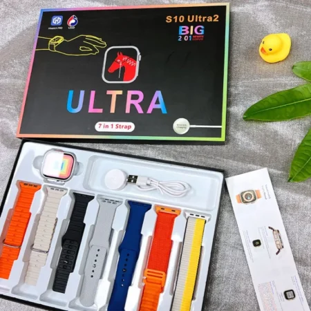 S10 Ultra 2 Smart Watch for Kids & Adults | 7 Stylish Straps | Titanium Body | Magnetic Charger | Water Resistant