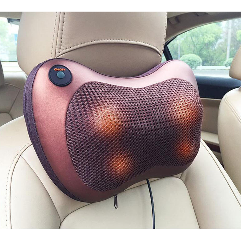 Car and Home Massage Pillow Electric Massager for Neck, Back, Shoulder, Waist, Muscle Pain Relief with Heat Function