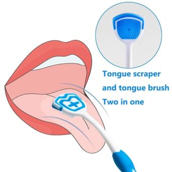Tongue Cleaner Brush with Soft Silicone Bristles – Oral Hygiene Tool for Fresh Breath & Bacteria Removal -  Tongue Cleaner - Tongue Scraper - Bad Breath Remover - Random Color
