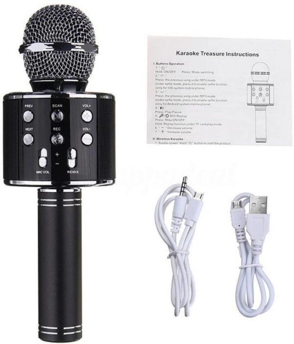 Bluetooth Microphone Karaoke Wireless Microphone Professional Speaker Handheld Microfone Player Singing Recorder Mic WS-858 KTV Microphone and Hifi Speaker - Image 5