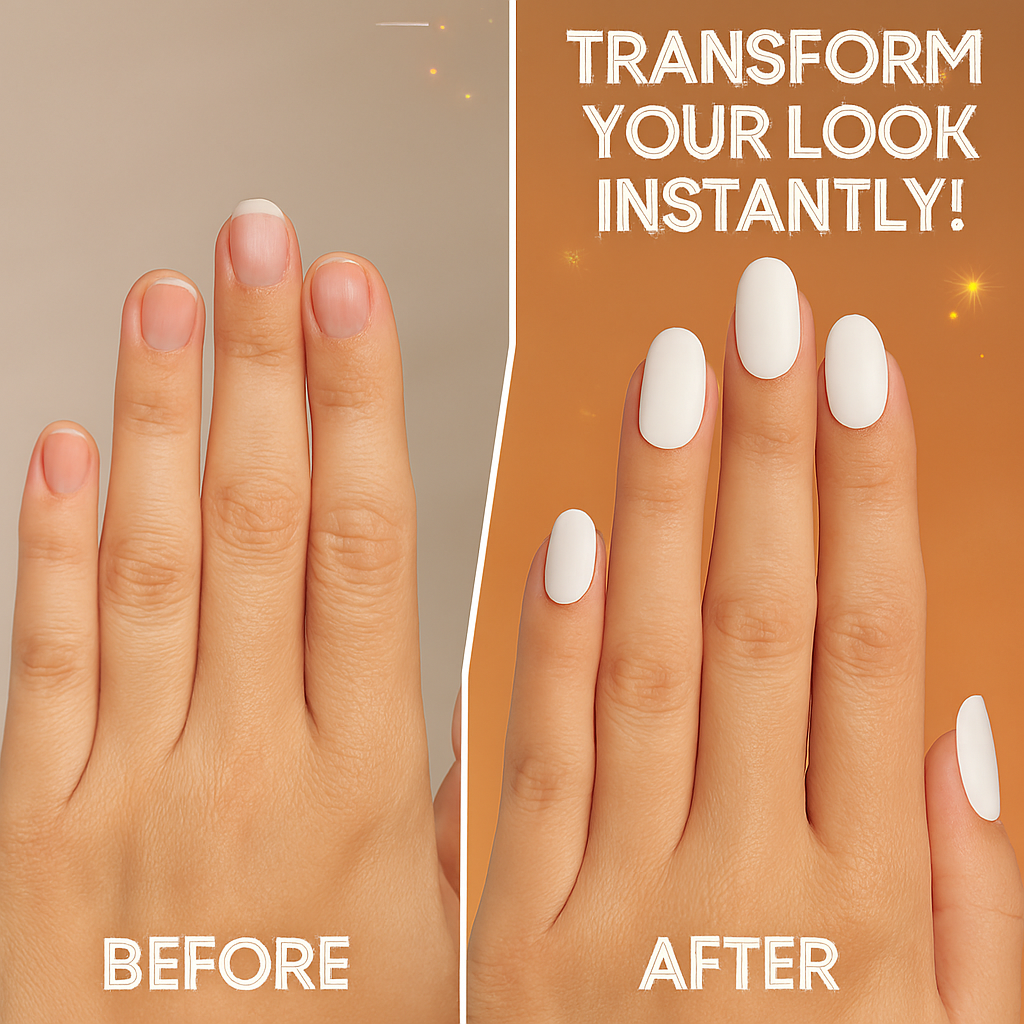 Pack of 24 Charming Artificial Nails with Glue – 240 Nails & 24 Glues Total, Beautiful Nail Extensions for Girls & Women (Random color) - Image 3