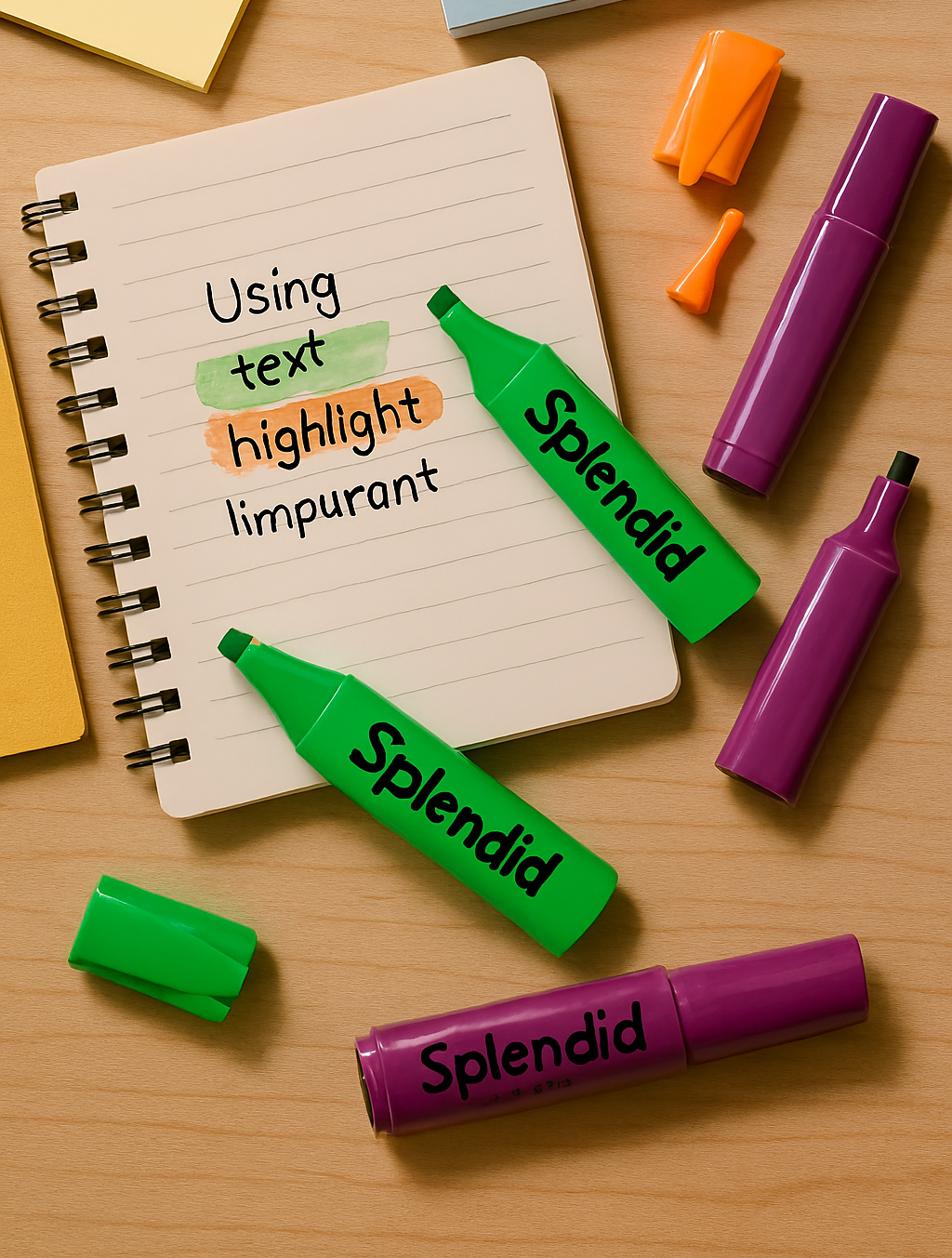 Pack of 3 Highlighters – Vibrant, Long-Lasting, Smooth Ink for Study, Office & Creative Use