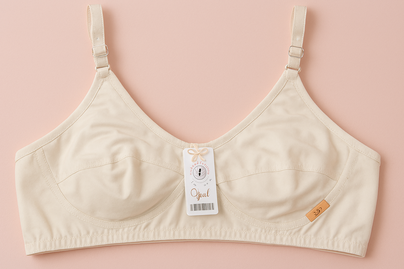 Jersey Soft Fabric Non-Padded Bra for Women – Plain Comfortable & Lightweight Everyday Wear Lingerie in Beige, Available Sizes 32 to 42 - Image 4