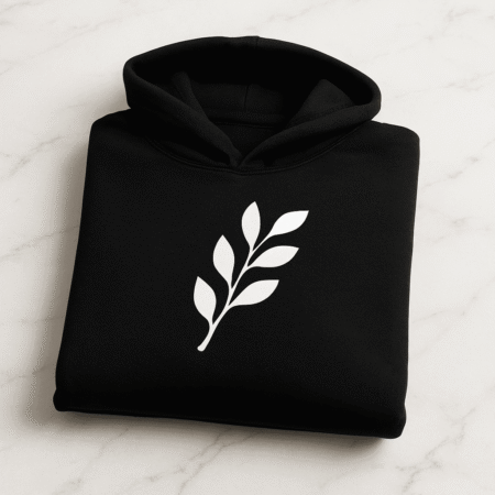 Comfortable Printed Black Hoodie for Men – Premium Fabric & Fit