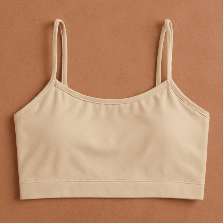 Teenagers’ Malai Non-Padded Bra – Soft, Lightweight & Comfortable Everyday Wear Lingerie, Plain Design in Beige, Sizes 28, 30, 32