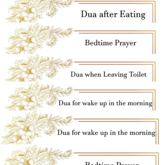 10Pcs Daily Dua Cards for Home, office, room etc, Wall sticker /Dua stickers.