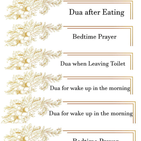 10Pcs Daily Dua Cards for Home, office, room etc, Wall sticker /Dua stickers.