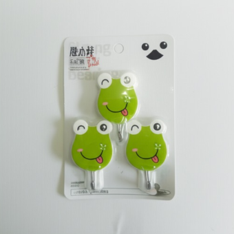 Pack Of 3 Self Adhesive Wall Hooks – Waterproof Cartoon Sticky homes for Home & Kitchen | Heavy Duty Multipurpose Storage Hooks | Easy No-Drill Installation | Strong Adhesive for Glass, Wood, Plastic, Stainless Steel | (Random Color)