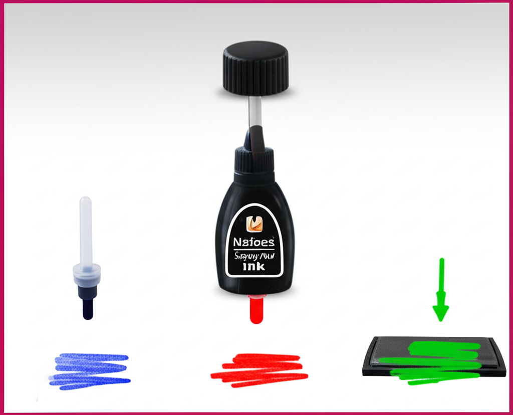 Nafees Stamp Pad Ink – High-Quality, Fast-Drying, Smudge-Free Ink for Clear Impressions | Compatible with Most Stamp Pads | Ideal for Office, Business & Personal Use - Image 3