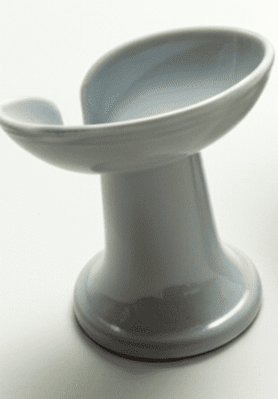 Ceramic Soap Holder with Drain – Elevated Design Bathroom Sink Dish for Bar Soaps