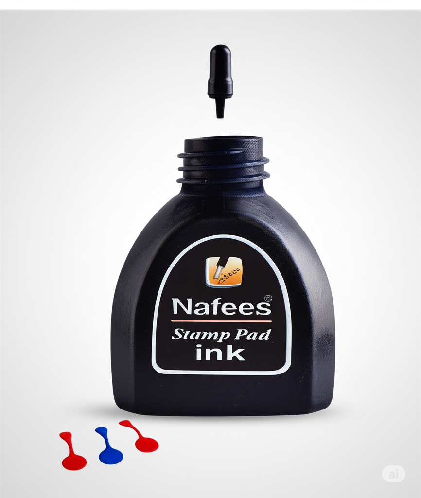 Nafees Stamp Pad Ink – High-Quality, Fast-Drying, Smudge-Free Ink for Clear Impressions | Compatible with Most Stamp Pads | Ideal for Office, Business & Personal Use - Image 4