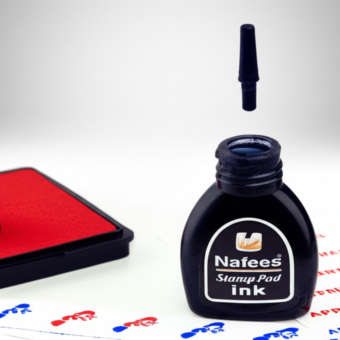 Nafees Stamp Pad Ink – High-Quality, Fast-Drying, Smudge-Free Ink for Clear Impressions | Compatible with Most Stamp Pads | Ideal for Office, Business & Personal Use