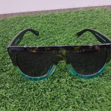 Gradient Oversized Square Sunglasses – Tortoiseshell & Aqua Blue