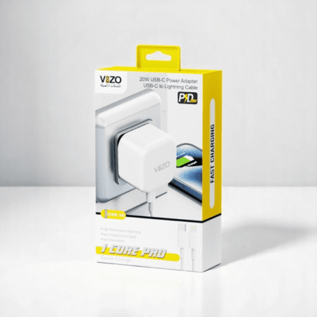 iCore Pro – Premium 3-Pin iPhone Charger with Original Lightning Cable | Best Quality iphone Charger | Vizo iCore Pro - IOS Charger