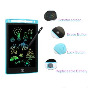 Pack Of 01 - LCD Writing Tablet for Kids – Digital Drawing Pad with Erasable Screen, Reusable Writing Board for Drawing, Doodling, and Learning (Random Color)