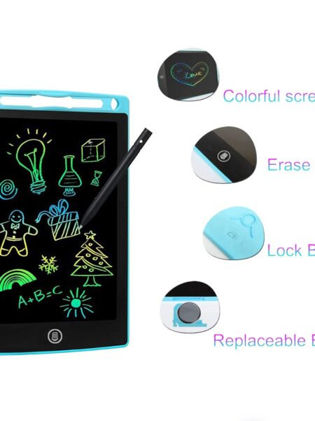 Pack Of 01 - LCD Writing Tablet for Kids – Digital Drawing Pad with Erasable Screen, Reusable Writing Board for Drawing, Doodling, and Learning (Random Color)