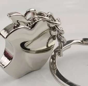 01 PCs Apple Design Keychain | Best Quality Key Chain | Key-Chain For Motorcyles - KeyChain For Cars ( Random Color )