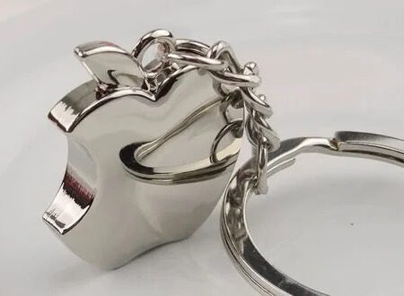 01 PCs Apple Design Keychain | Best Quality Key Chain | Key-Chain For Motorcyles - KeyChain For Cars ( Random Color )