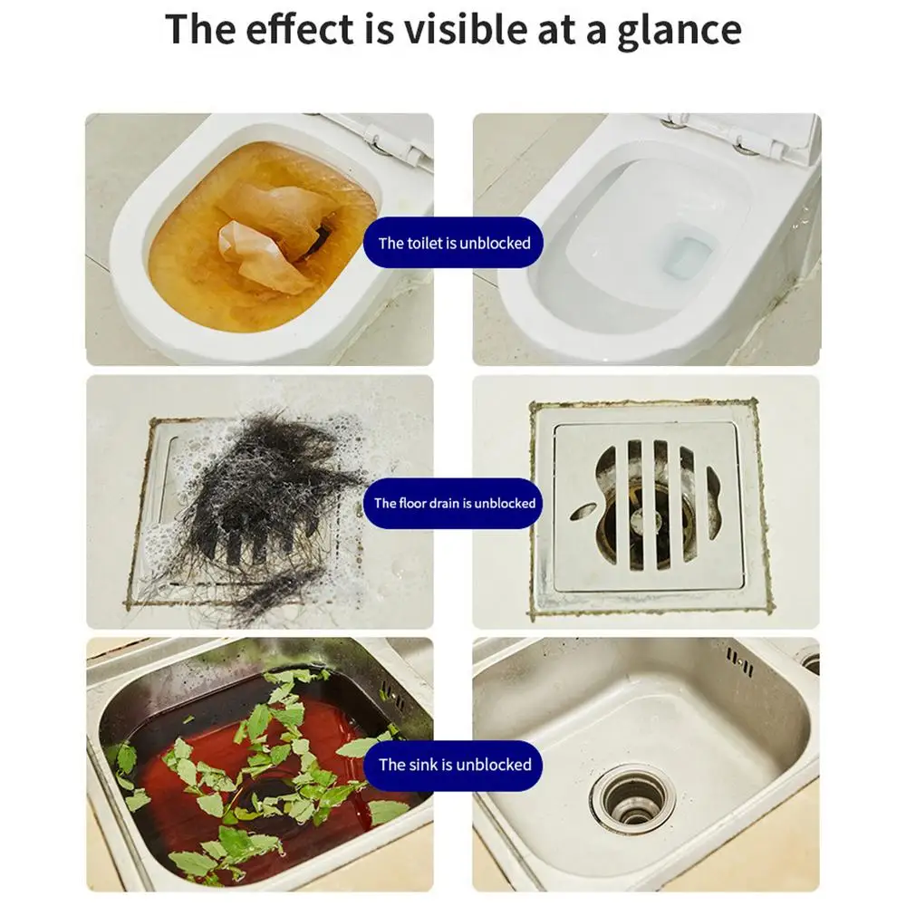 Multipurpose Drain Cleaner – Powerful Pipeline Dredging Agent for Kitchen Sink & Bathroom | Odor Removal & Clog Dis-solver - Image 4