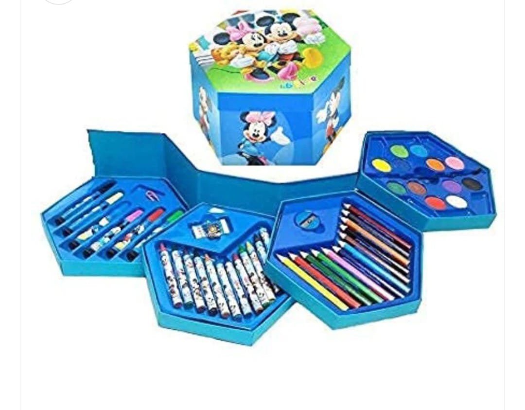 46 Pcs Painting colour kit for kids, fun Disney/Cartoon character art set(random design color) - Image 5