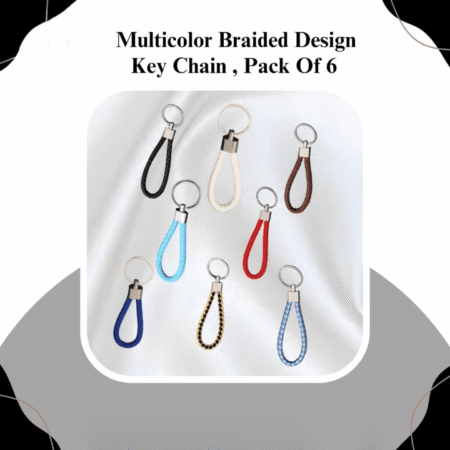 01 PCs Multi Color Braided Design Keychain | Best Quality Keychain ( Random Color ) - Key-Chain For Bikes & Cars